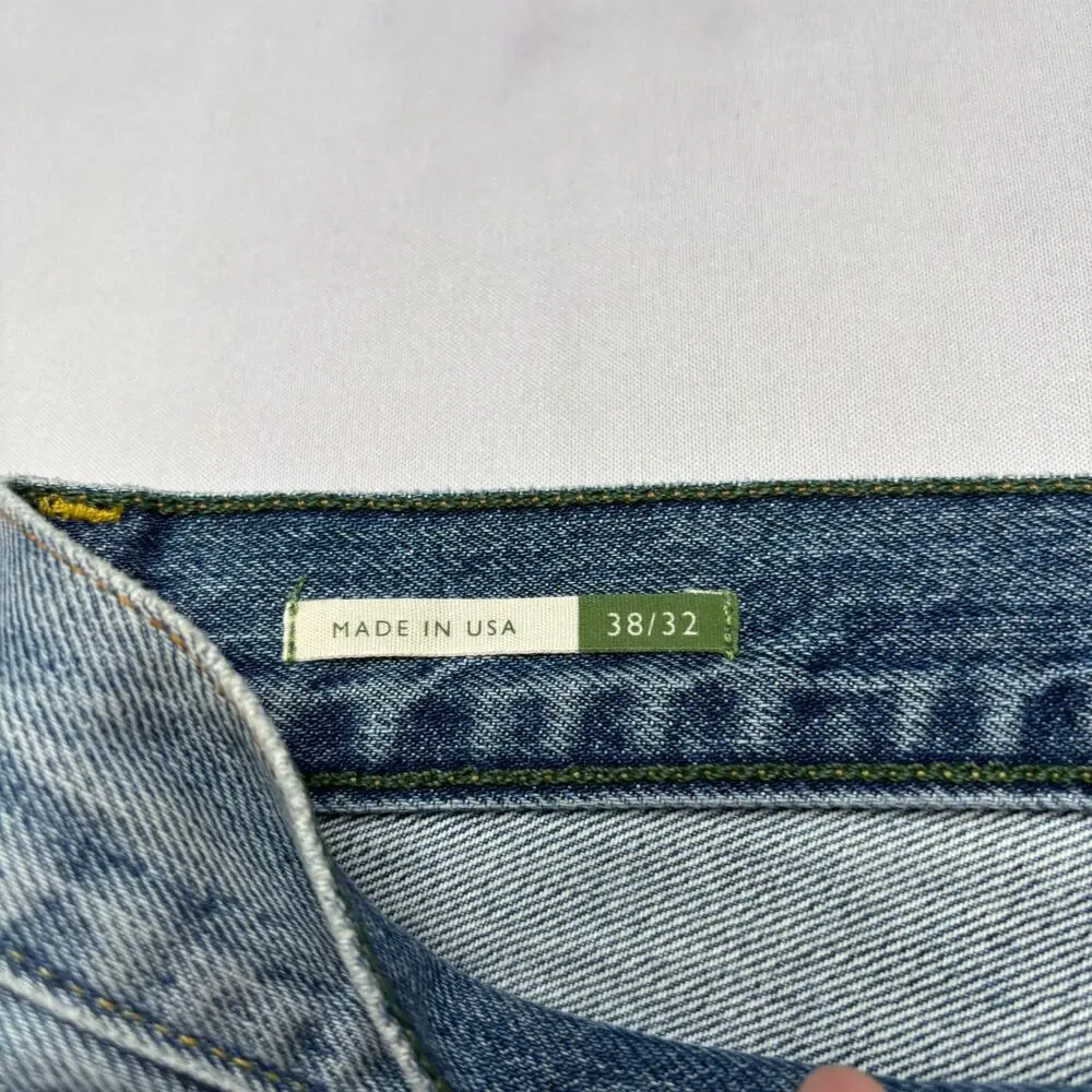 $185 Sid Mashburn Light Wash Denim 38x32 Slim Straight Jeans